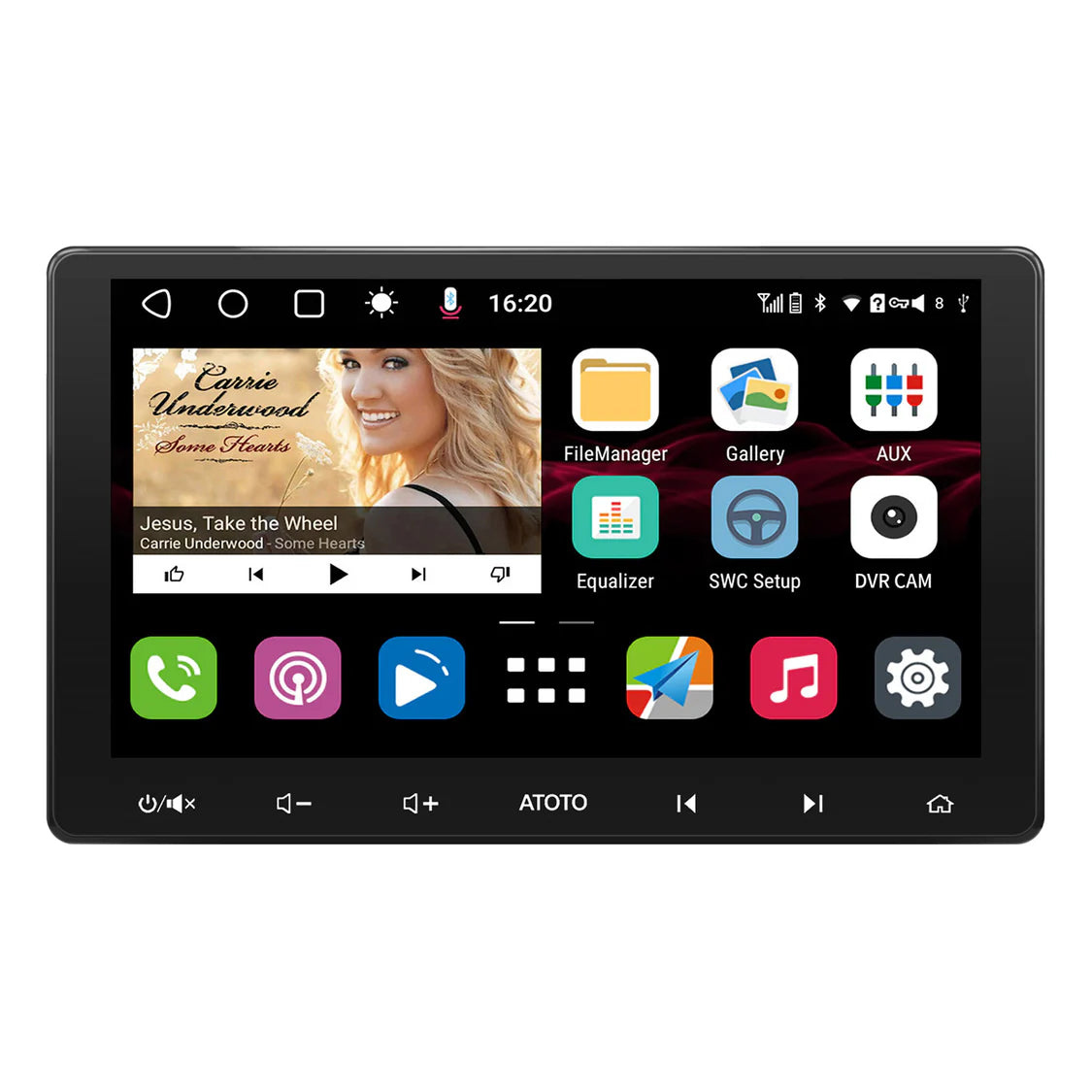 ATOTO S8 Standard Double-DIN 10" Display with Wireless CarPlay & Android Auto