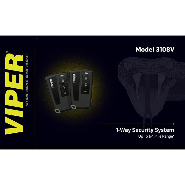 NEW! Viper 3108V Car Alarm System – 1-Way Security with Keyless Entry | Car Alarm System